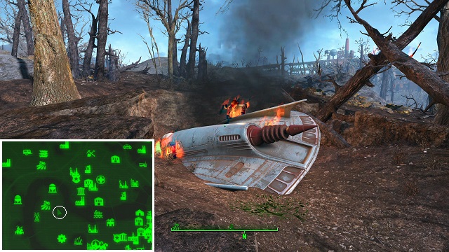 Fallout 4 UFO 墜落場所