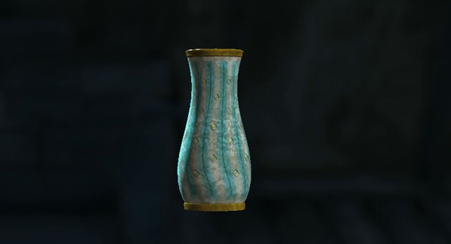 フォールアウト４　空のティール色フレア形花瓶