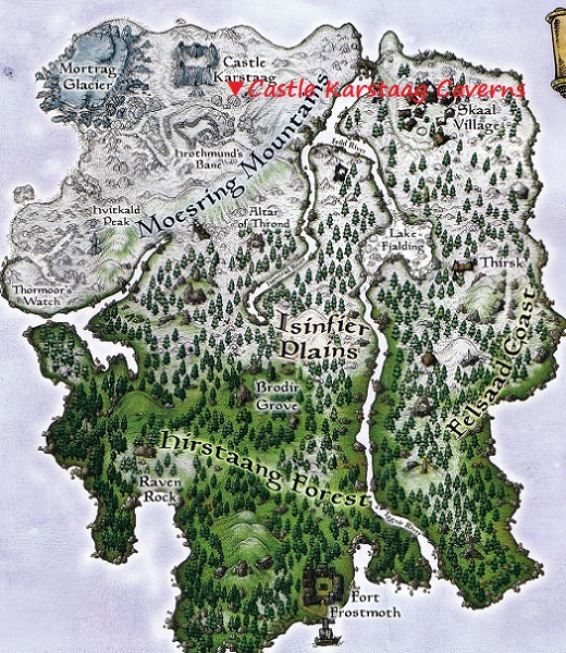 カースターグ城の洞窟　マップ　地図