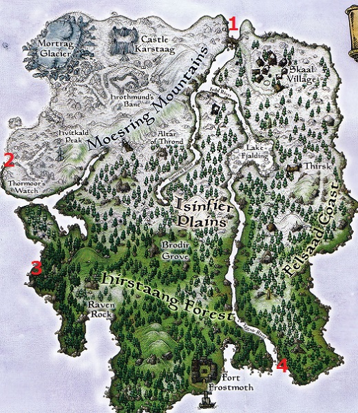 デスブランドの宝の地図　デスブランドの装備品の場所　マップ　地図