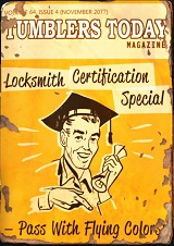 今日のタンブラー #4 Locksmith Certification Special - Pass With Flying Colors