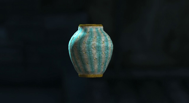 フォールアウト４　空のティール色バレル形花瓶