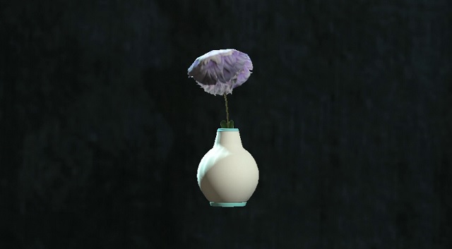 フォールアウト４　ティール色ガラス製一輪挿し花瓶