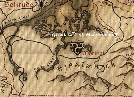ムジンチャレフトの大リフト　マップ　地図