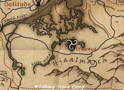 トーキングストーンの野営地　マップ　地図