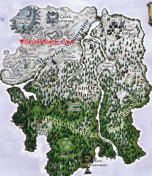 ブリストルバック洞窟　マップ　地図