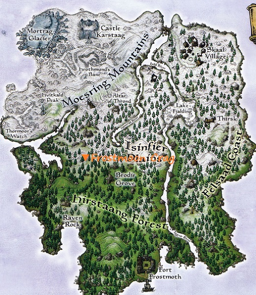 フロストムーンの断崖　マップ　地図
