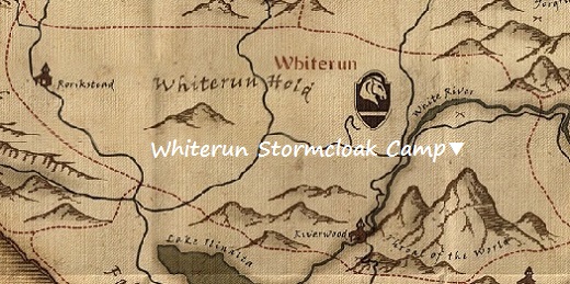 ホワイトラン・ストームクロークの野営地　マップ　地図