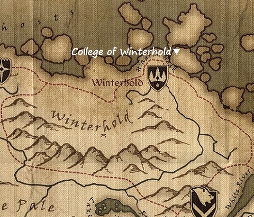 ウィンターホールド大学　マップ　地図